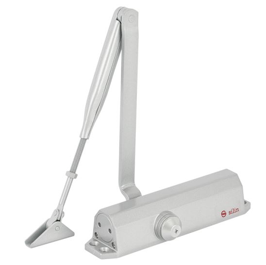 Karos ajtócsukó termostabil olajjal, 40-65kg-os ajtóra, nyitási szög max 180fok, SA-3023AW-sv